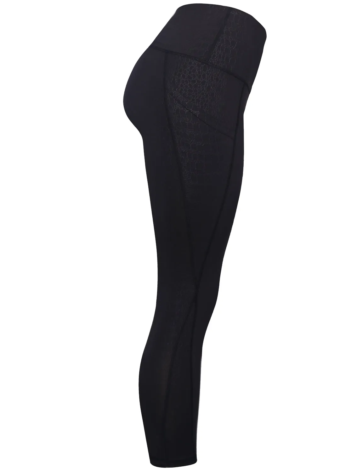 22" inseam 3D Printed Pilates Pants CROCODILE_Pilates