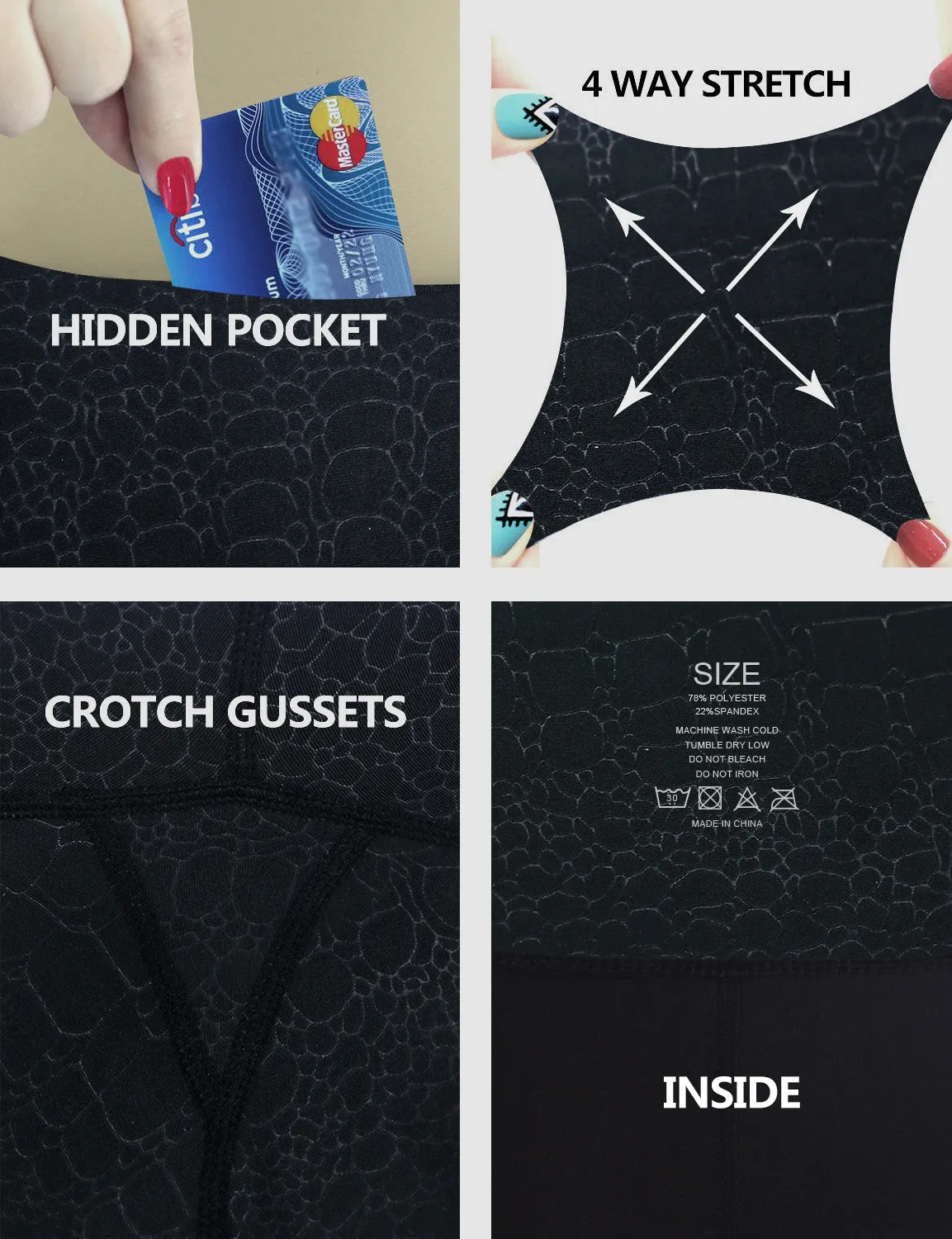 22" inseam 3D Printed Pilates Pants CROCODILE_Pilates