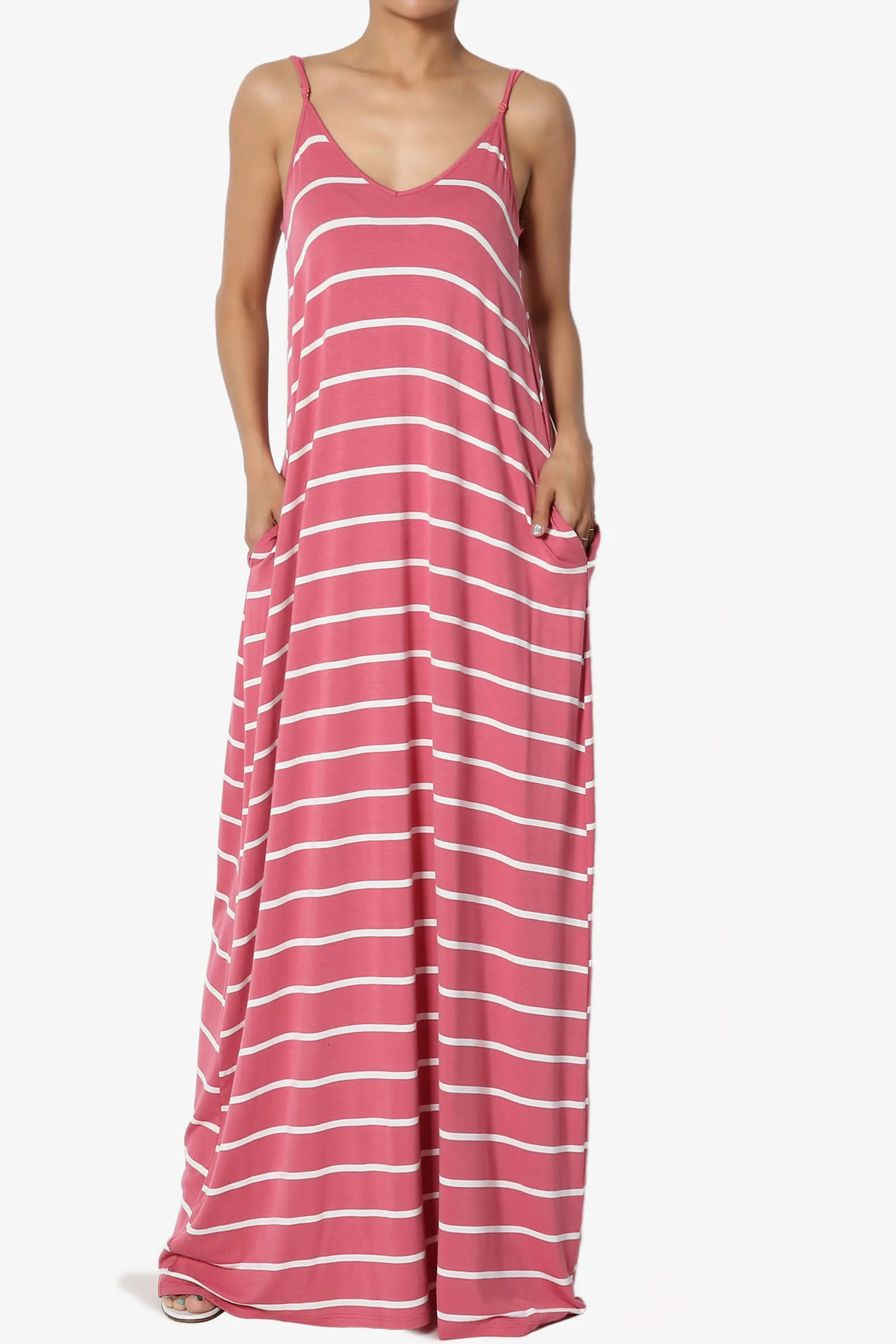 Adilette Striped Cami Maxi Dress