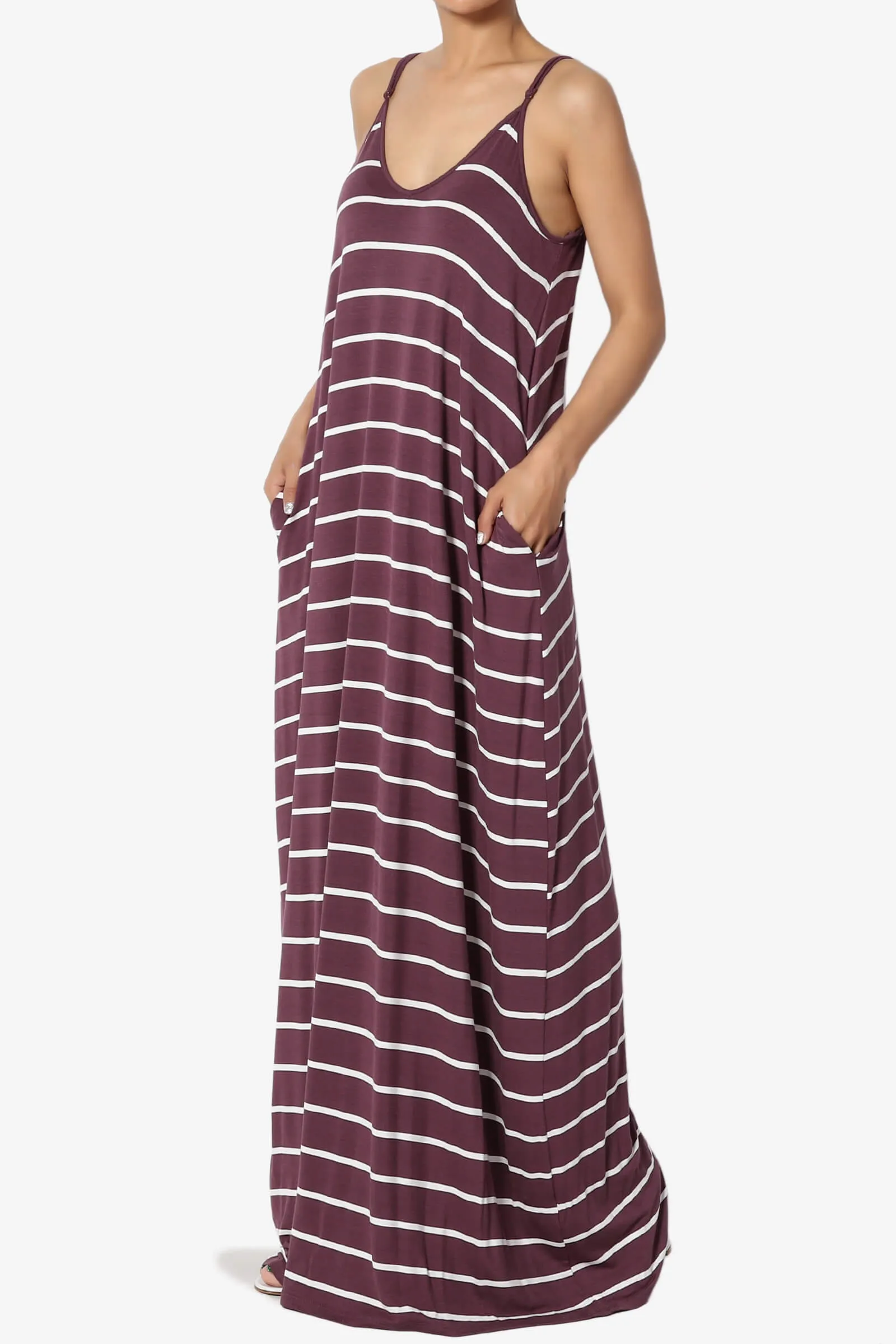 Adilette Striped Cami Maxi Dress