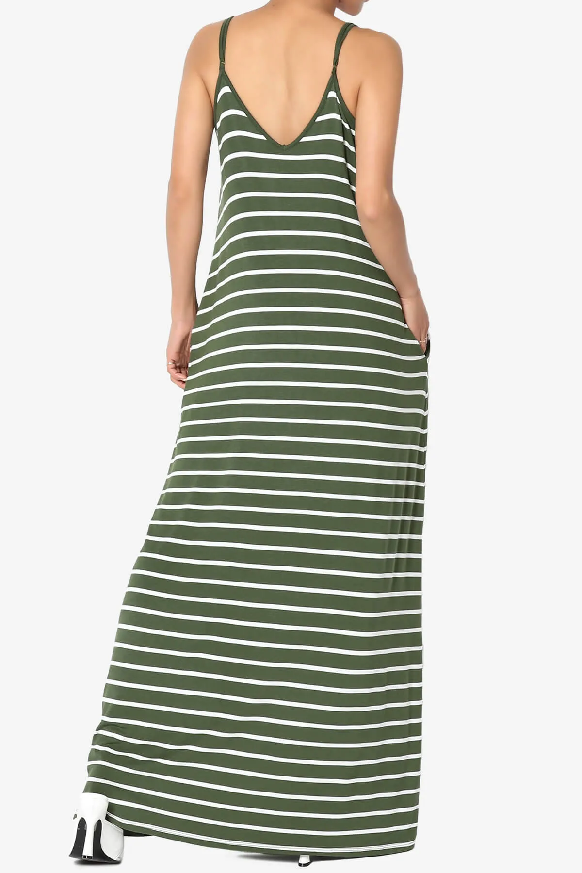 Adilette Striped Cami Maxi Dress