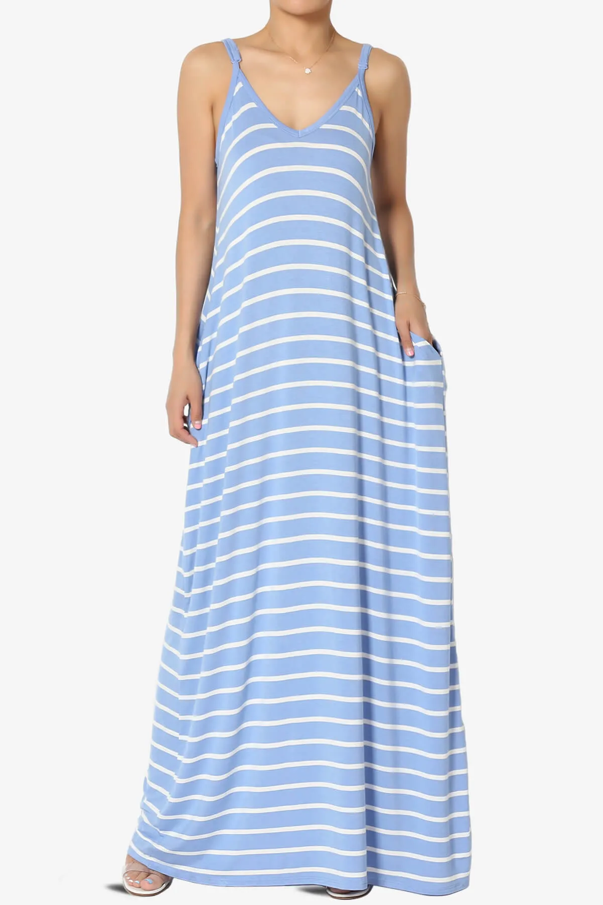 Adilette Striped Cami Maxi Dress