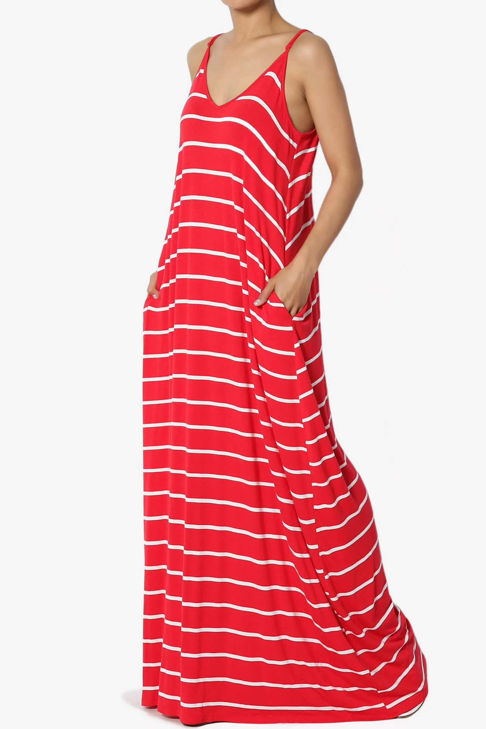 Adilette Striped Cami Maxi Dress