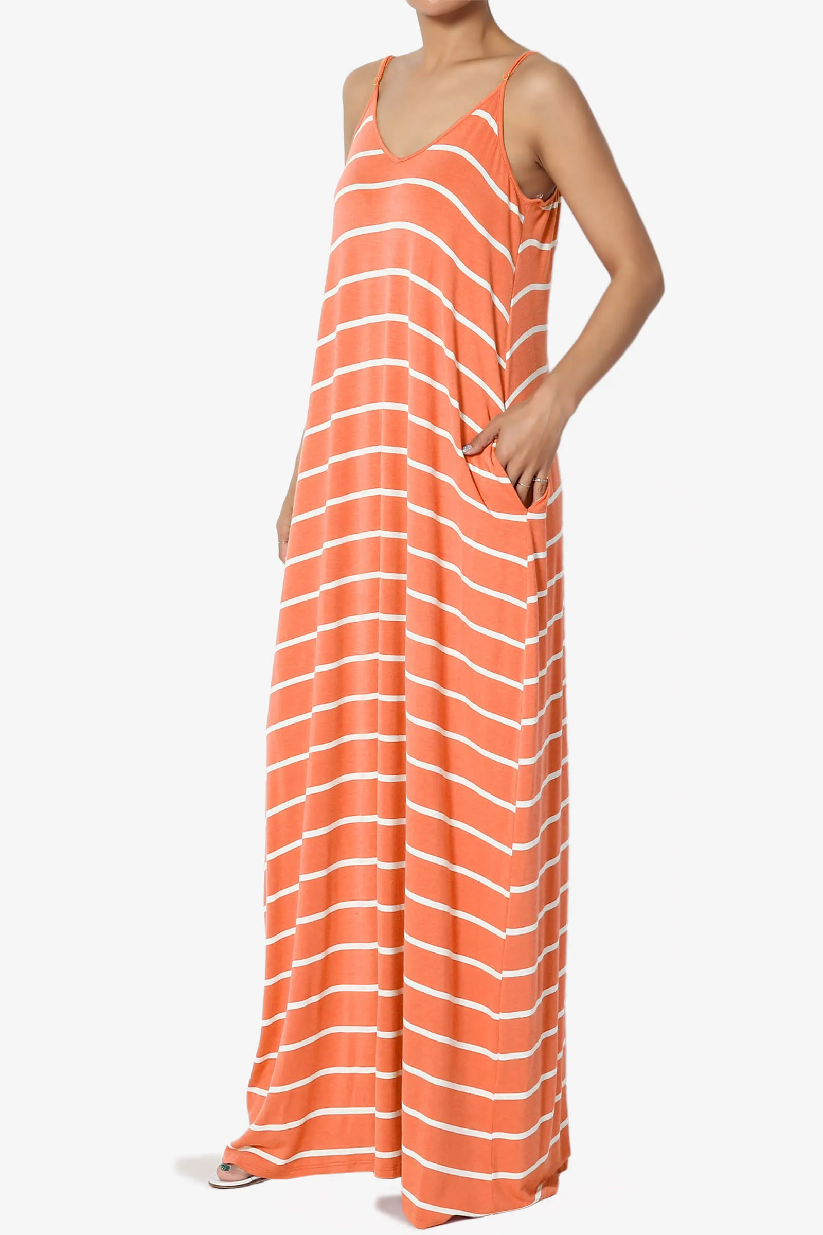 Adilette Striped Cami Maxi Dress