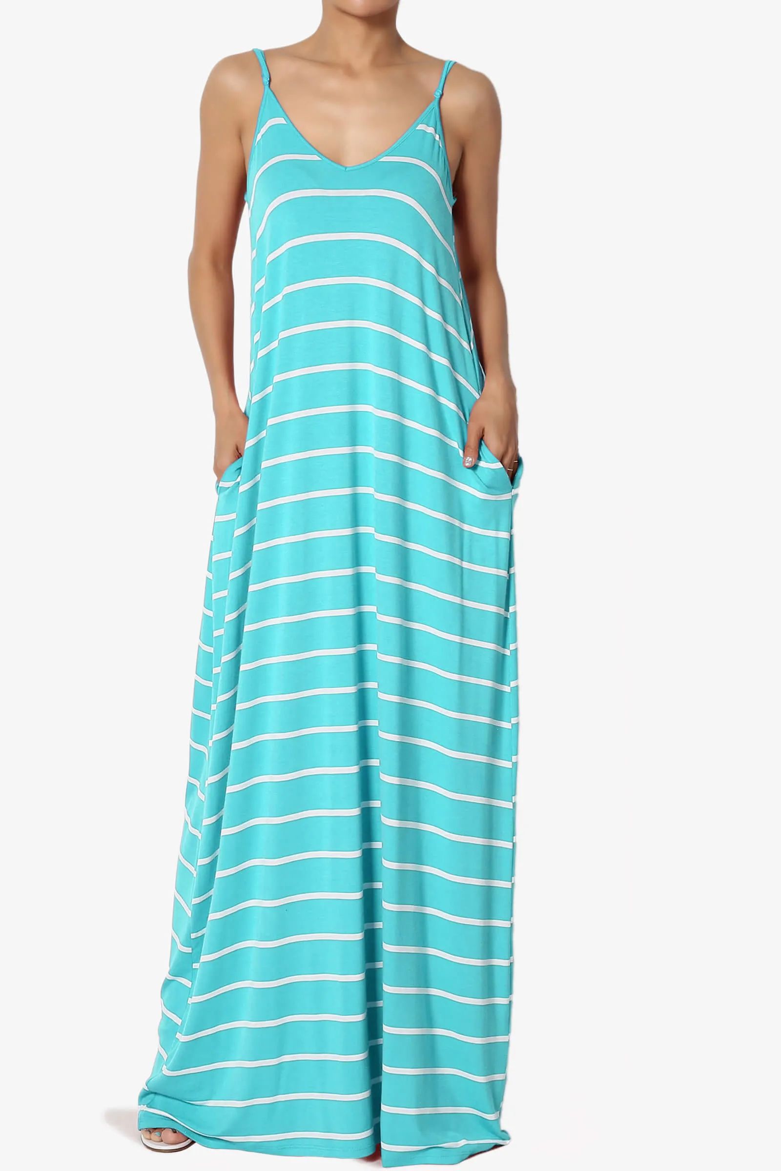 Adilette Striped Cami Maxi Dress