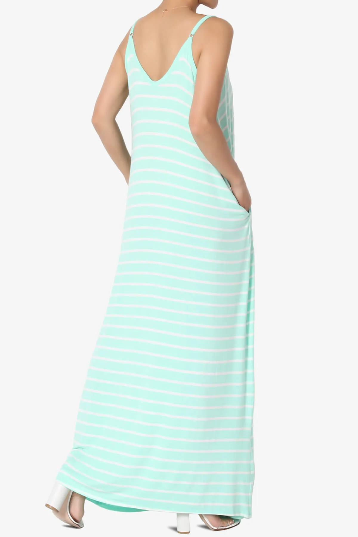 Adilette Striped Cami Maxi Dress