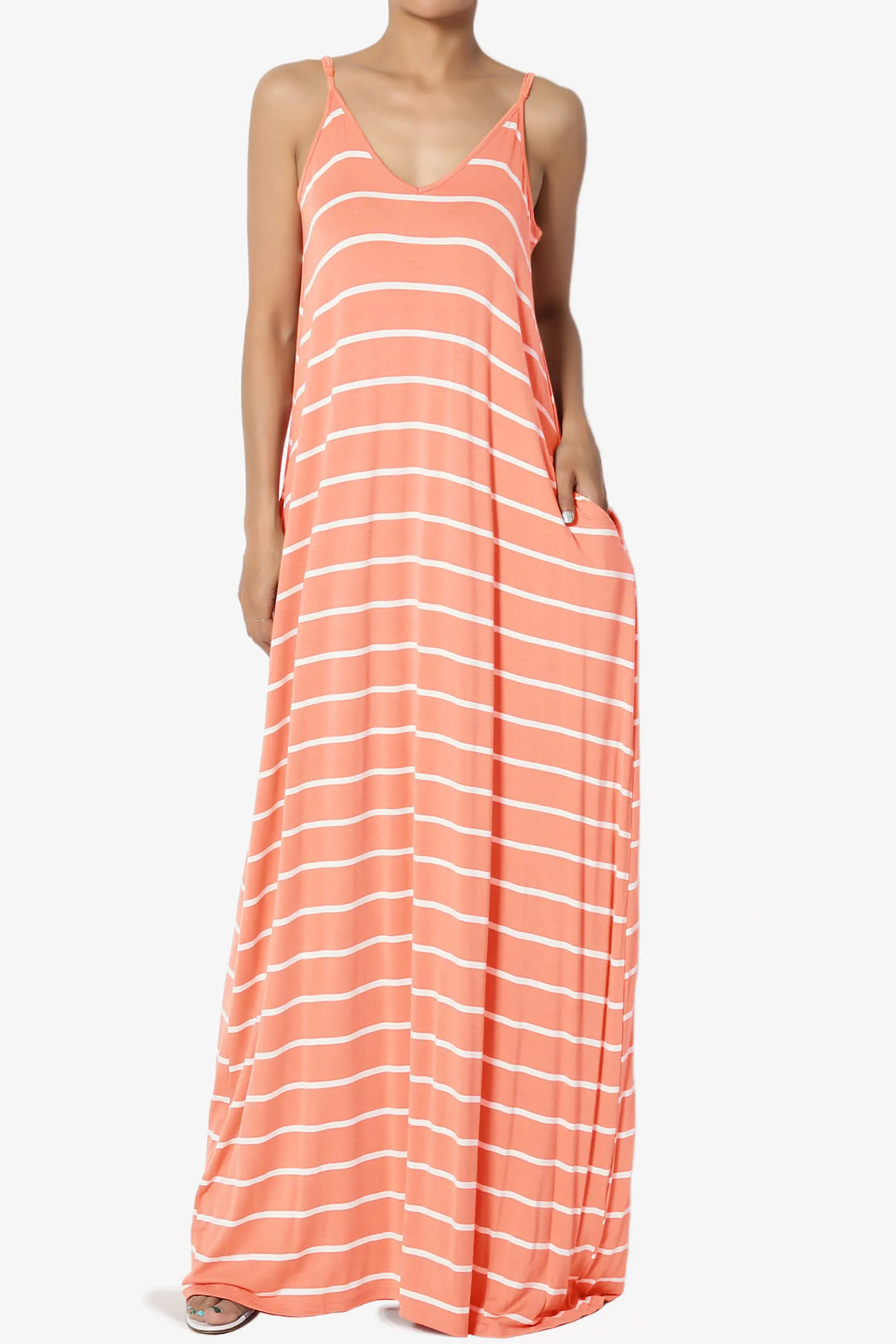 Adilette Striped Cami Maxi Dress