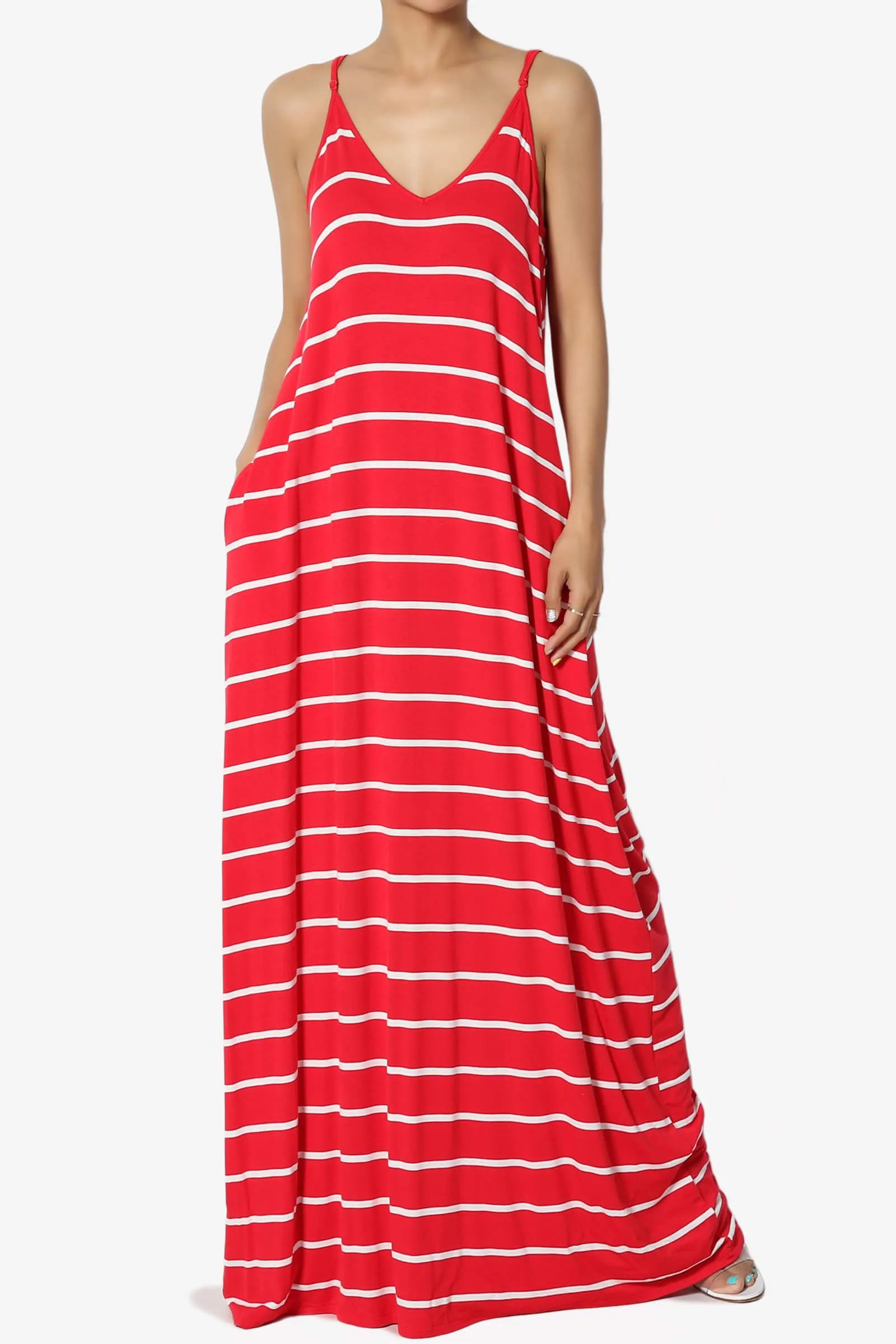 Adilette Striped Cami Maxi Dress