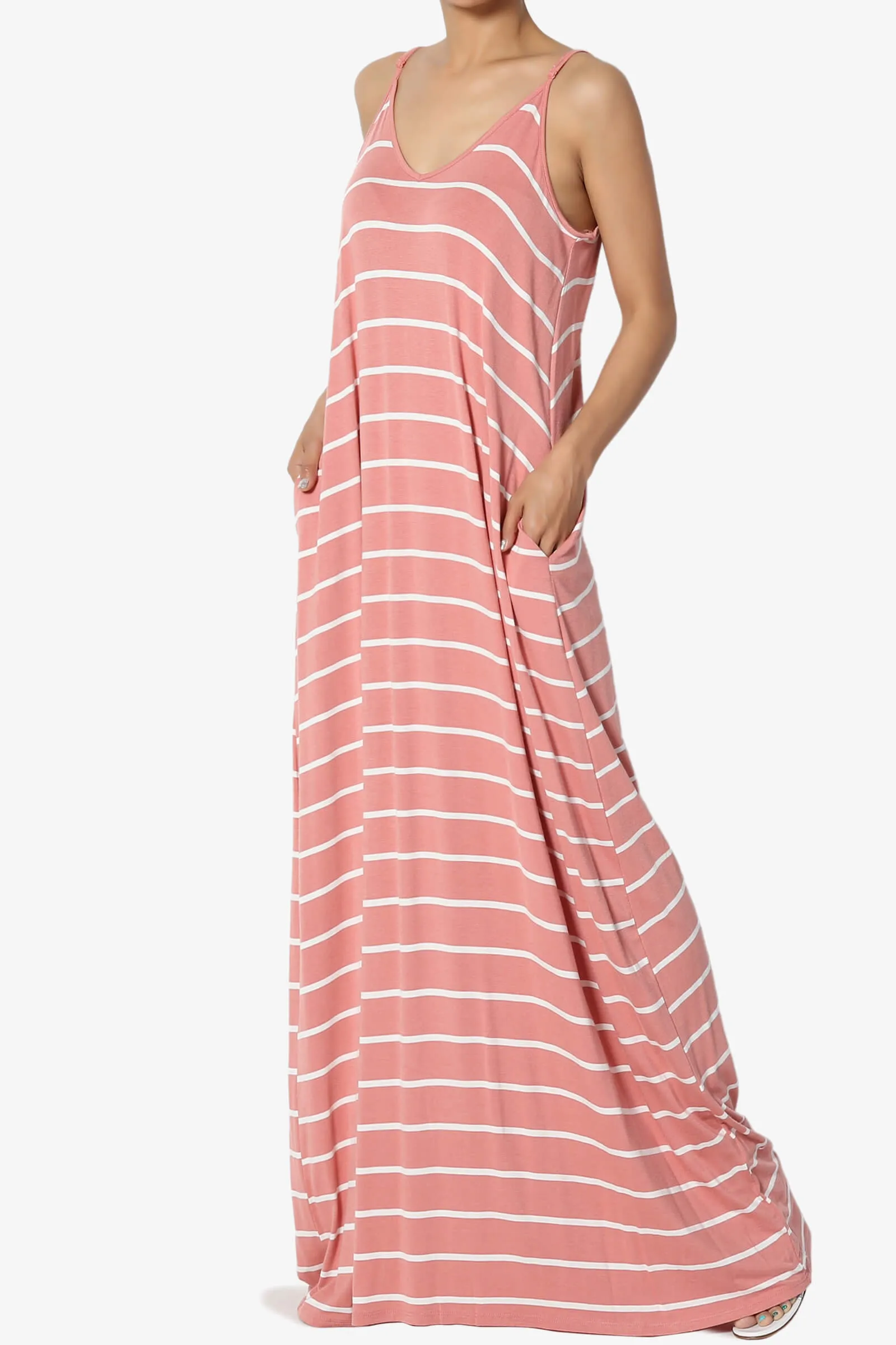 Adilette Striped Cami Maxi Dress