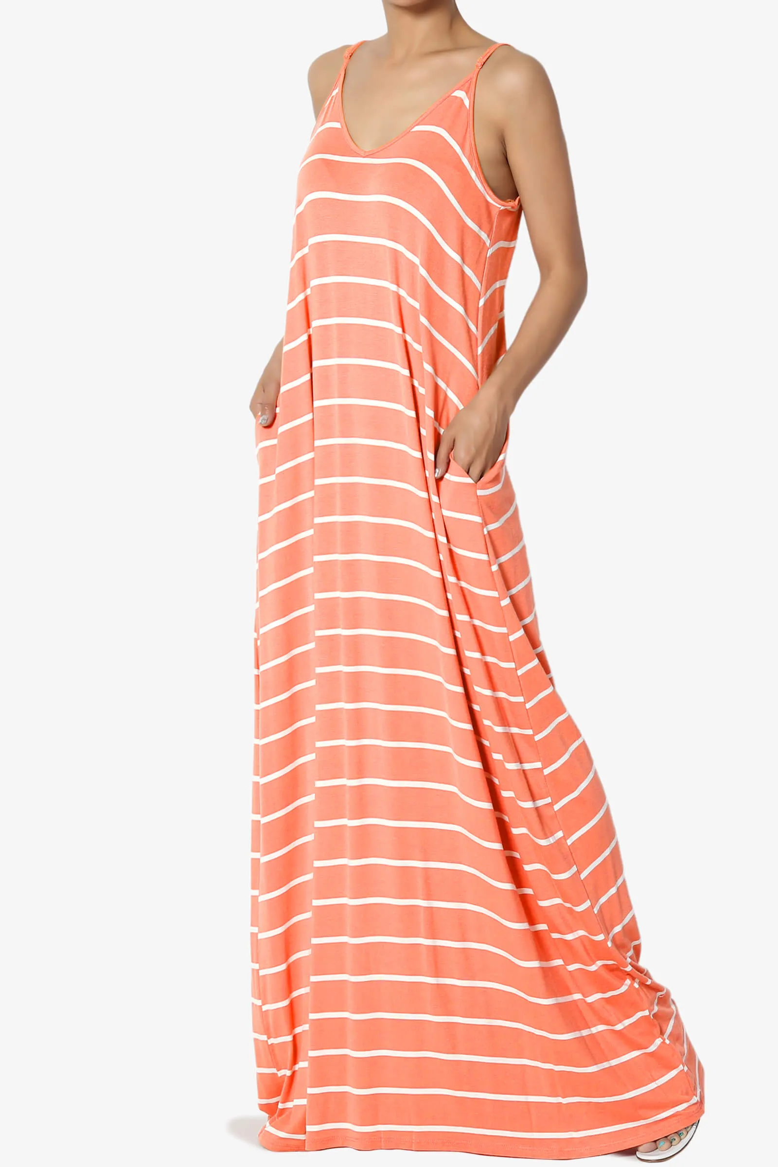 Adilette Striped Cami Maxi Dress