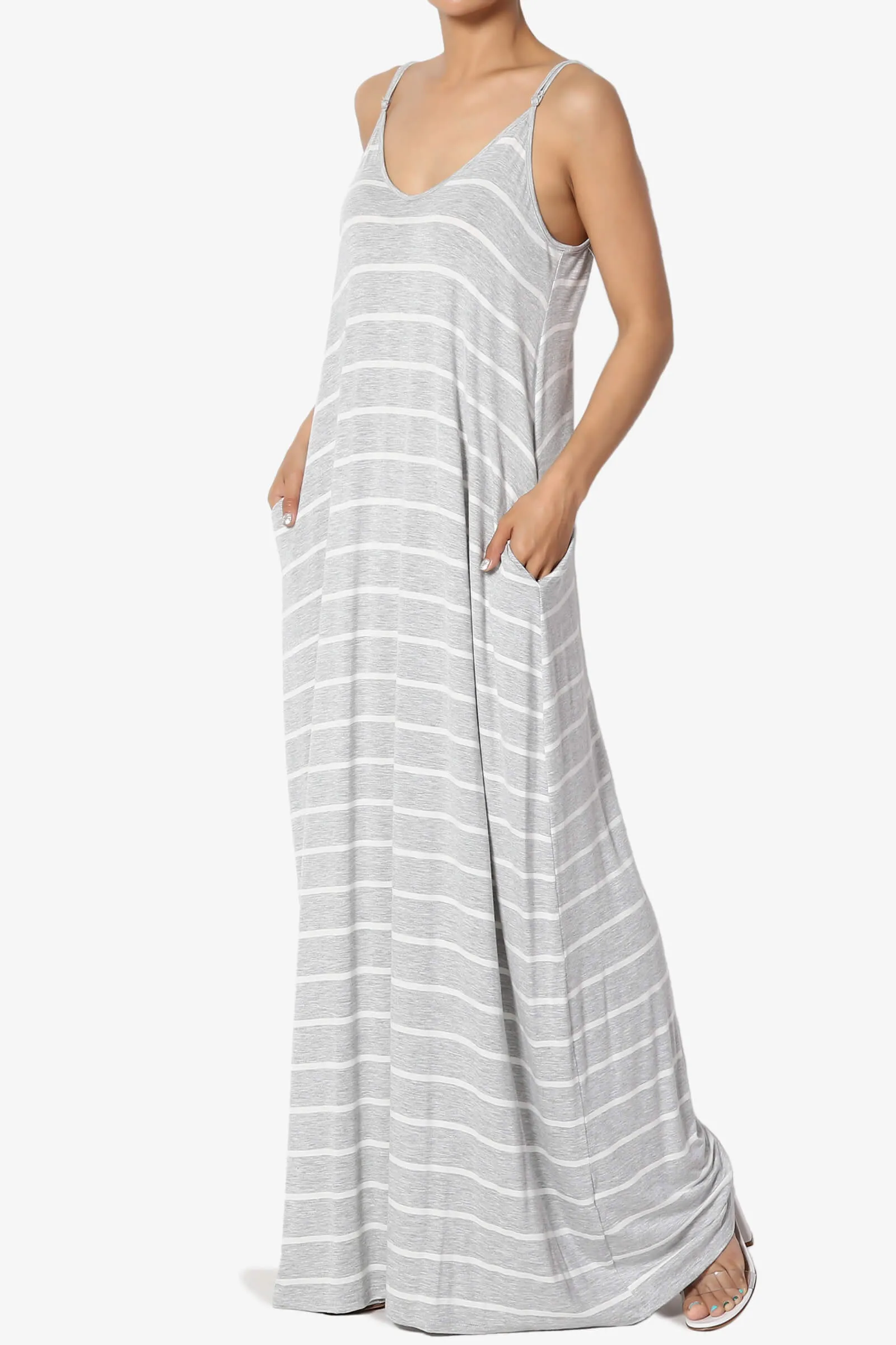 Adilette Striped Cami Maxi Dress