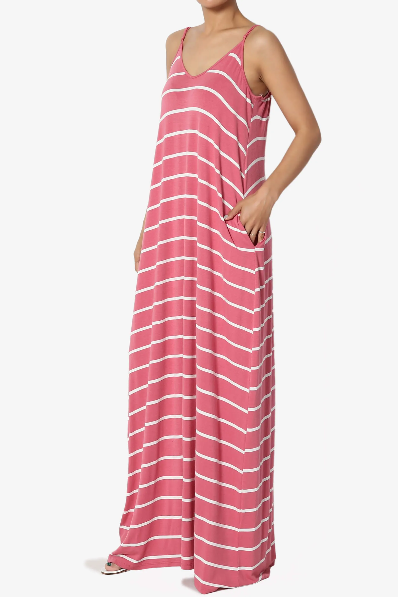 Adilette Striped Cami Maxi Dress