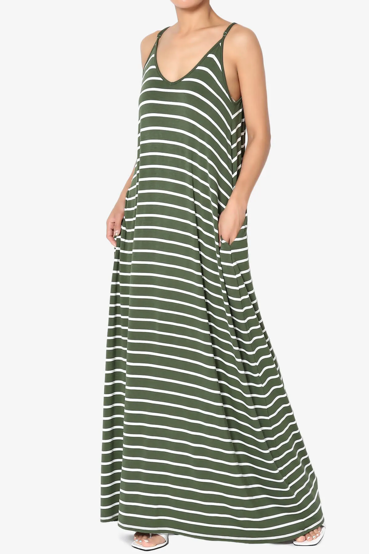 Adilette Striped Cami Maxi Dress