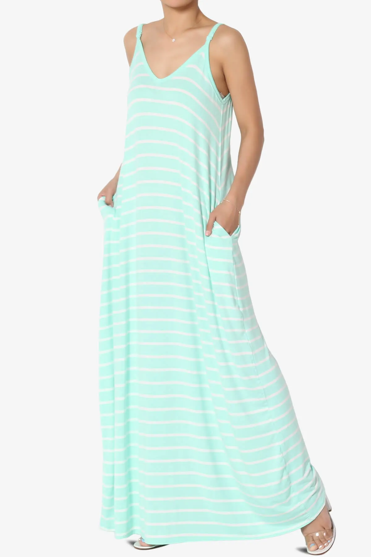 Adilette Striped Cami Maxi Dress