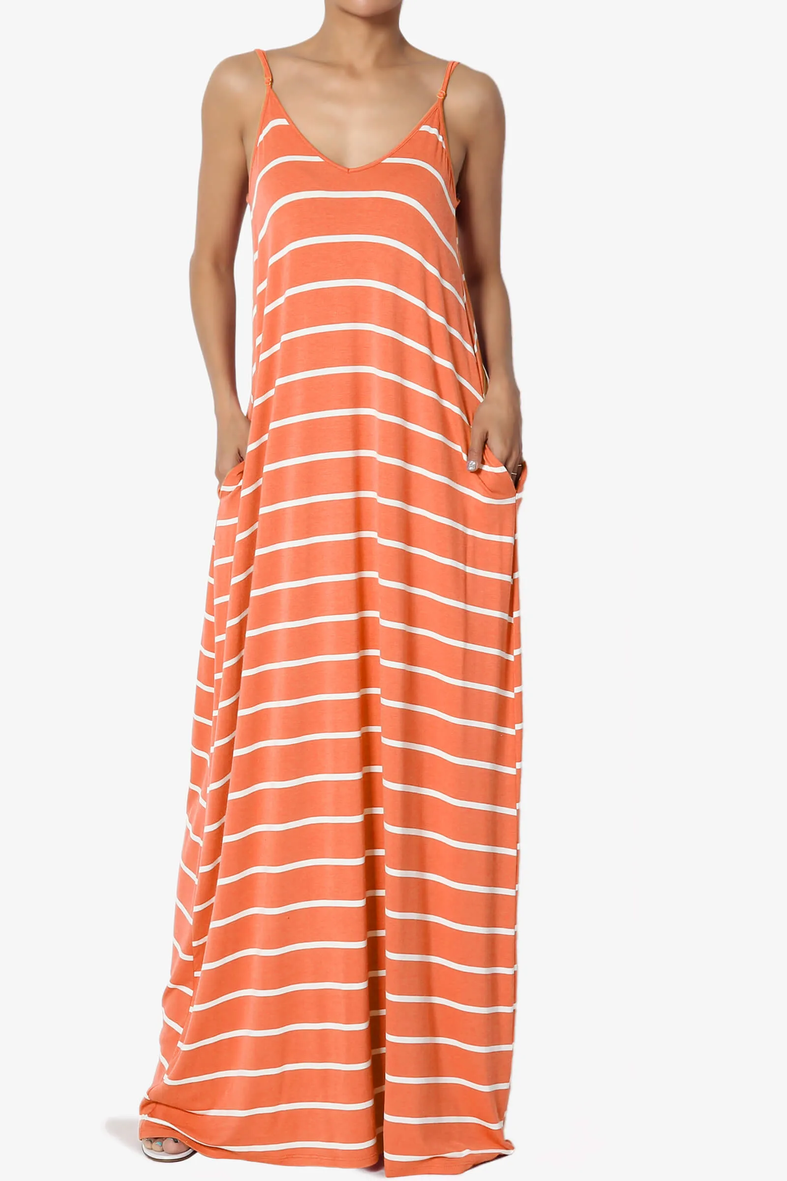 Adilette Striped Cami Maxi Dress