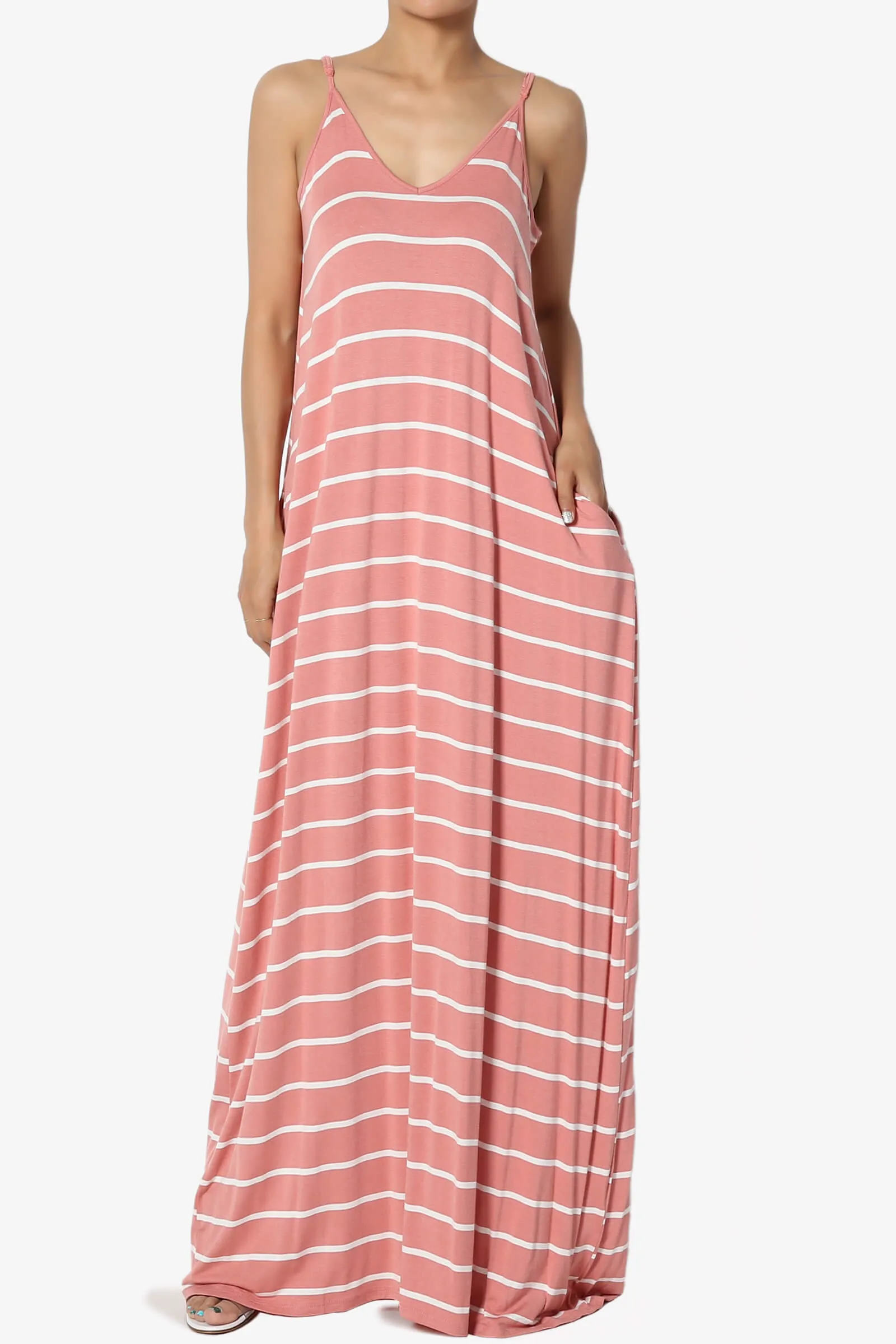 Adilette Striped Cami Maxi Dress