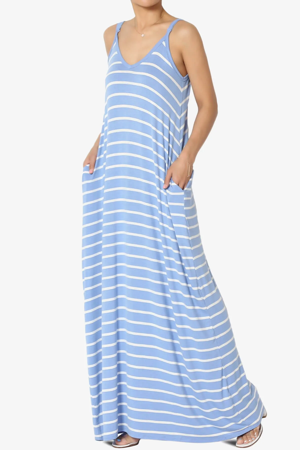 Adilette Striped Cami Maxi Dress
