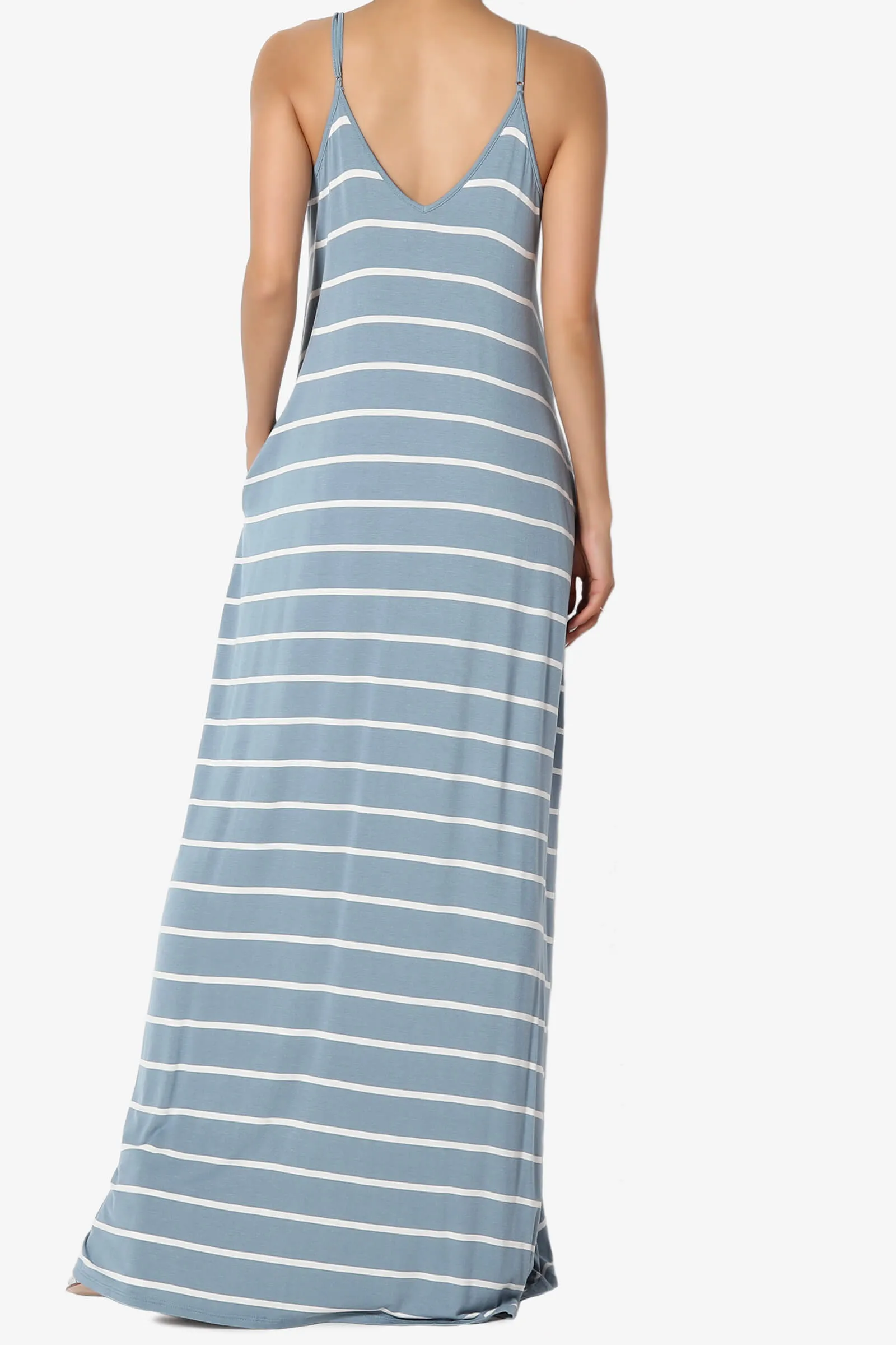 Adilette Striped Cami Maxi Dress