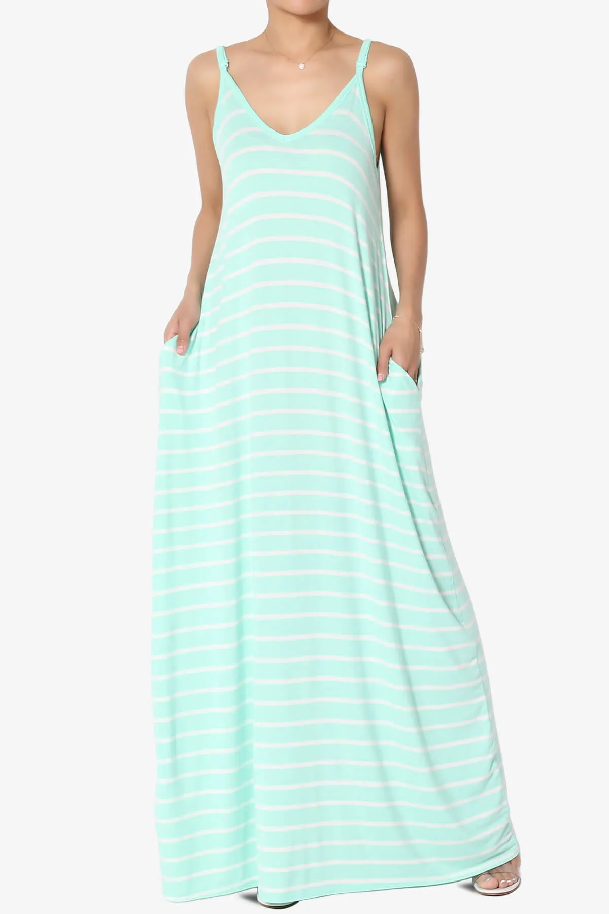 Adilette Striped Cami Maxi Dress