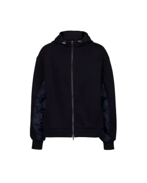 Air Compact Mix Nylon Side Zip Up Hoodie Jacket