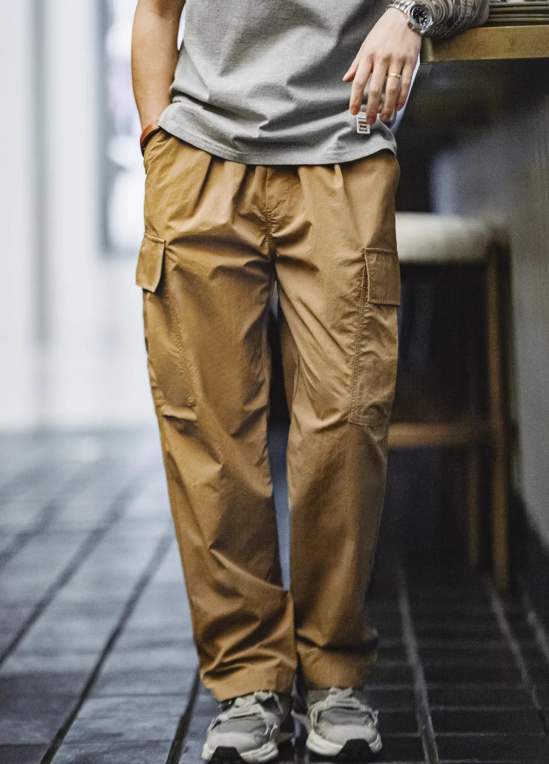 American Retro Multi-Pocket Waterproof Loose Men's Trousers