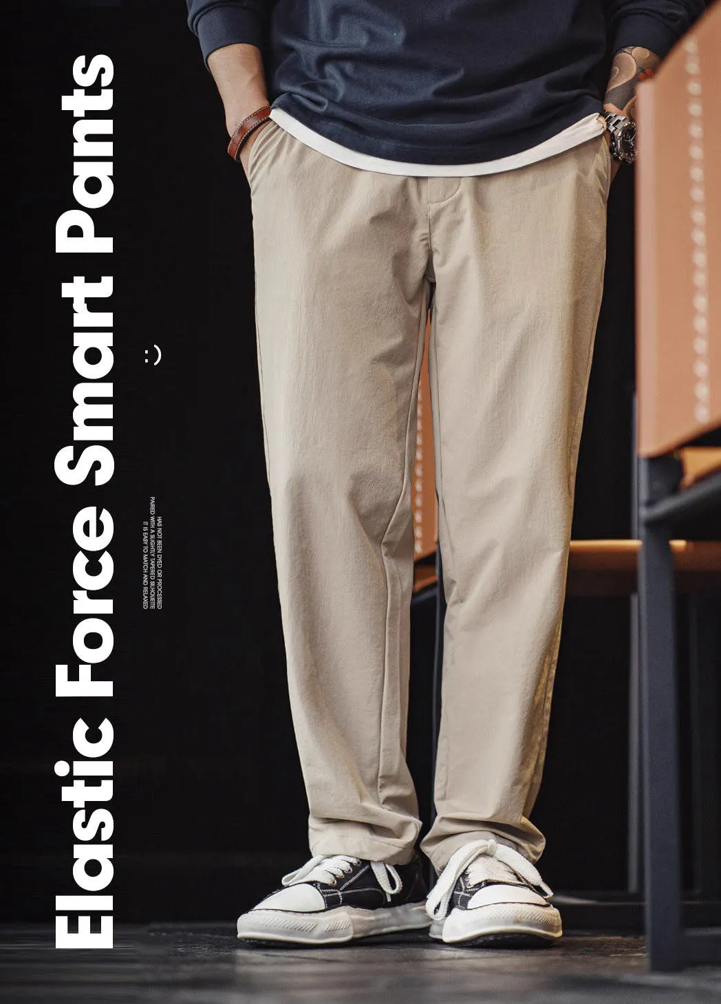 American Workwear Stretch Clean Fit Anti-Wrinkle Men's Trousers