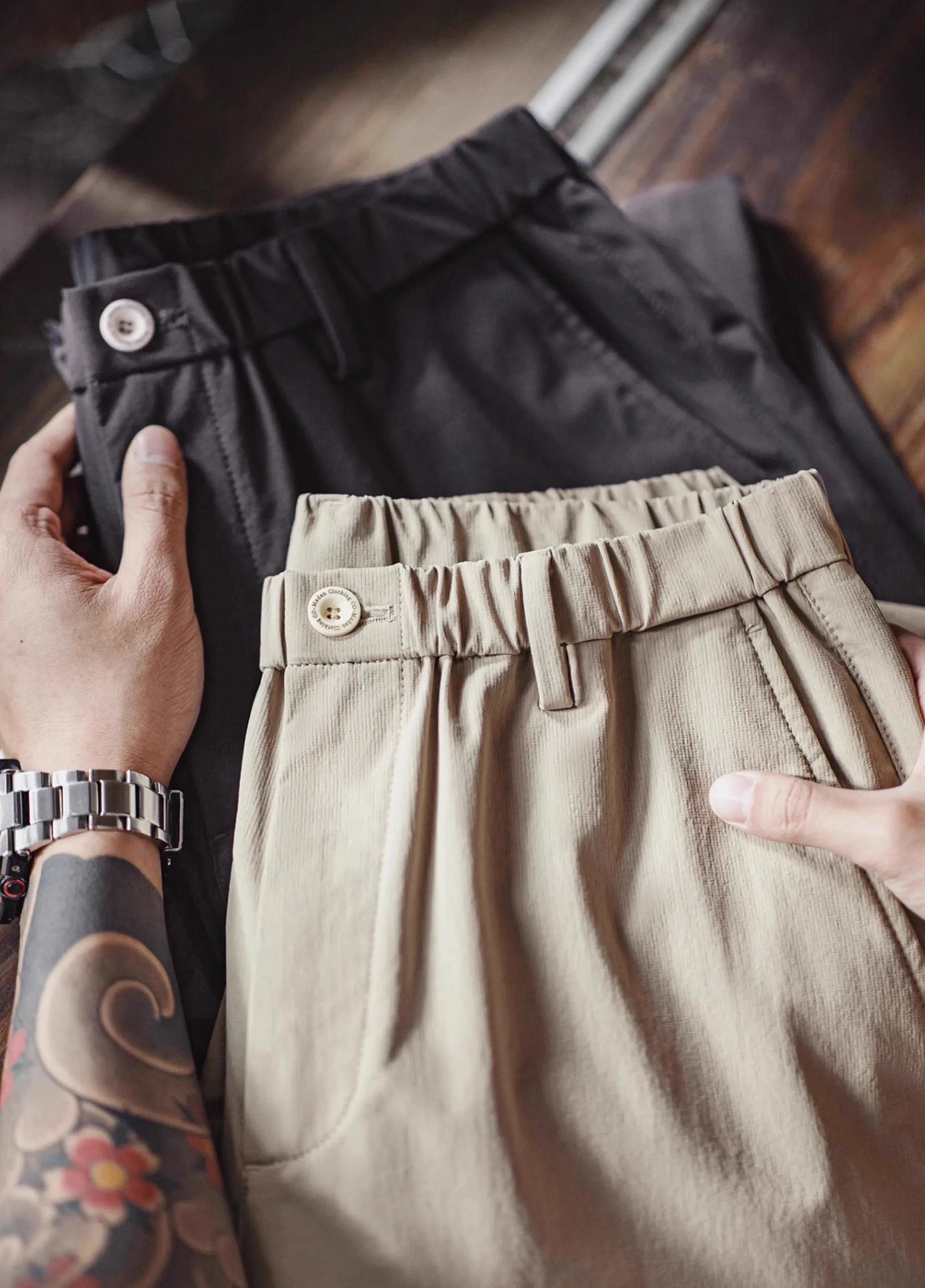 American Workwear Stretch Clean Fit Anti-Wrinkle Men's Trousers