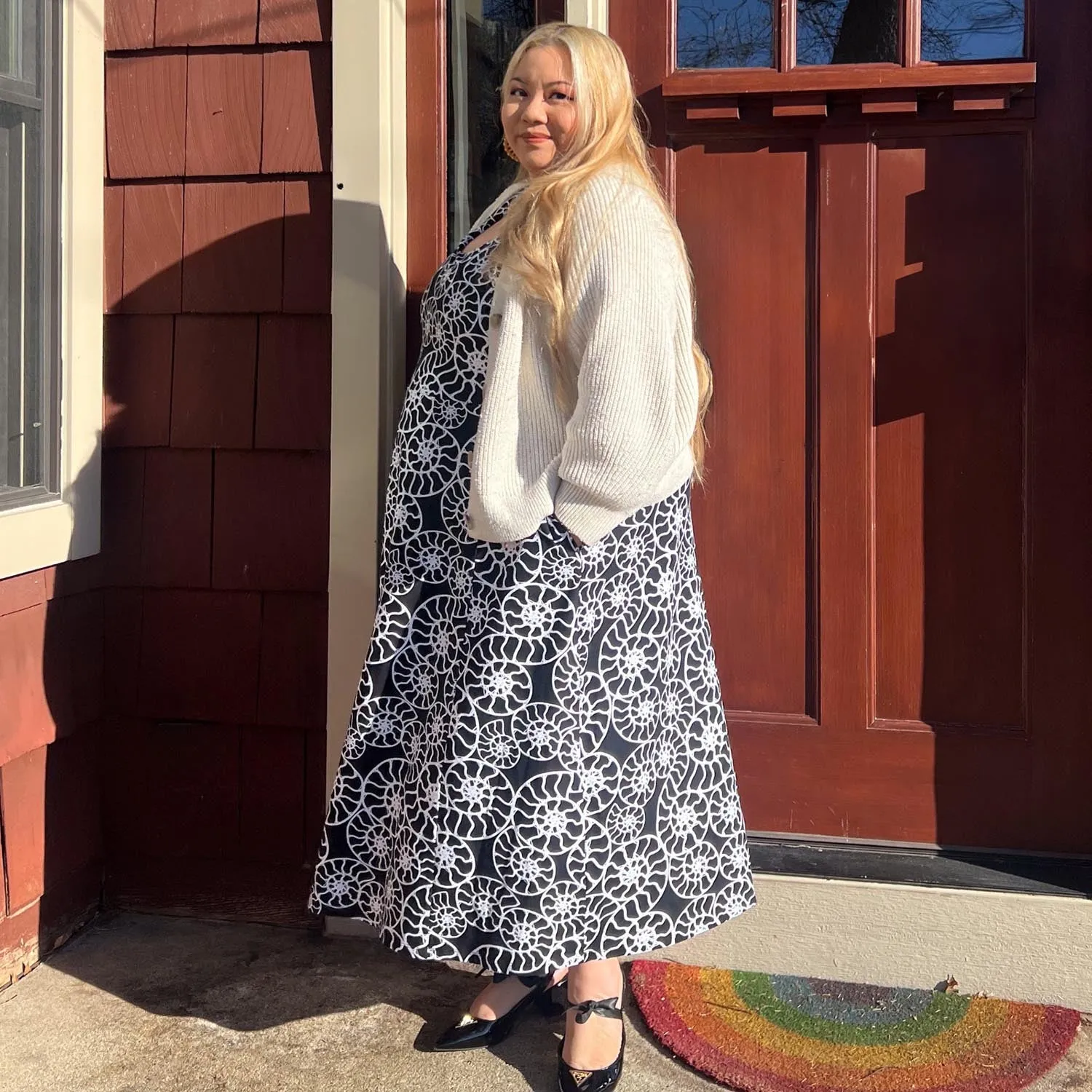 Ammonite Fossil A-Line Dress