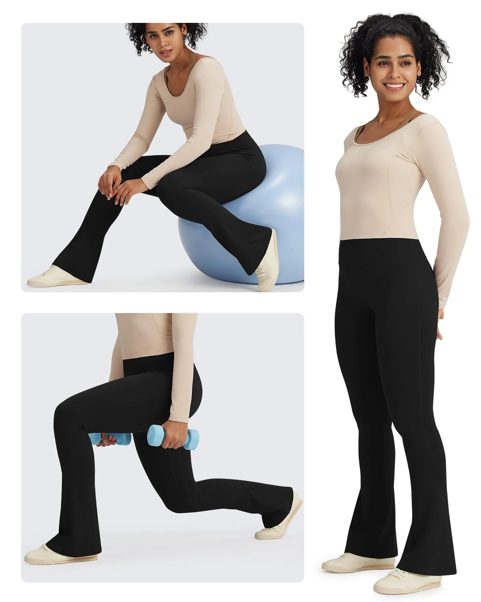 BareFeel Casual High-Waisted Mini Flare Pants