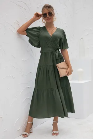 Boho Maxi Dress, Sundress, Kiara in Pine Green