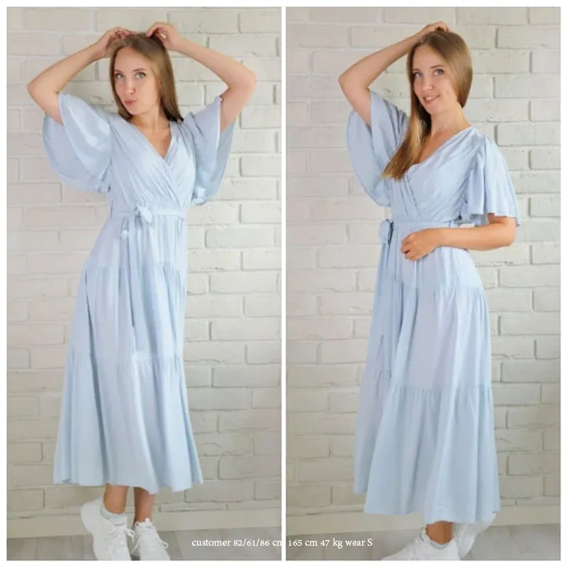 Boho Maxi Dress, Sundress, Kiara in Royal Blue