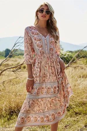 Boho Maxi Dress, Sundress, Lily-Rose in Orose