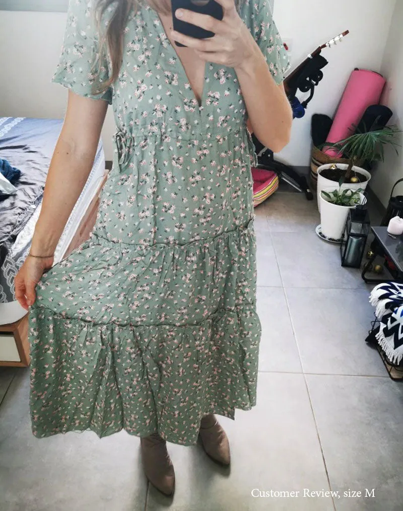 Boho Maxi Dress, Sundress, Serenity in Navy Blue