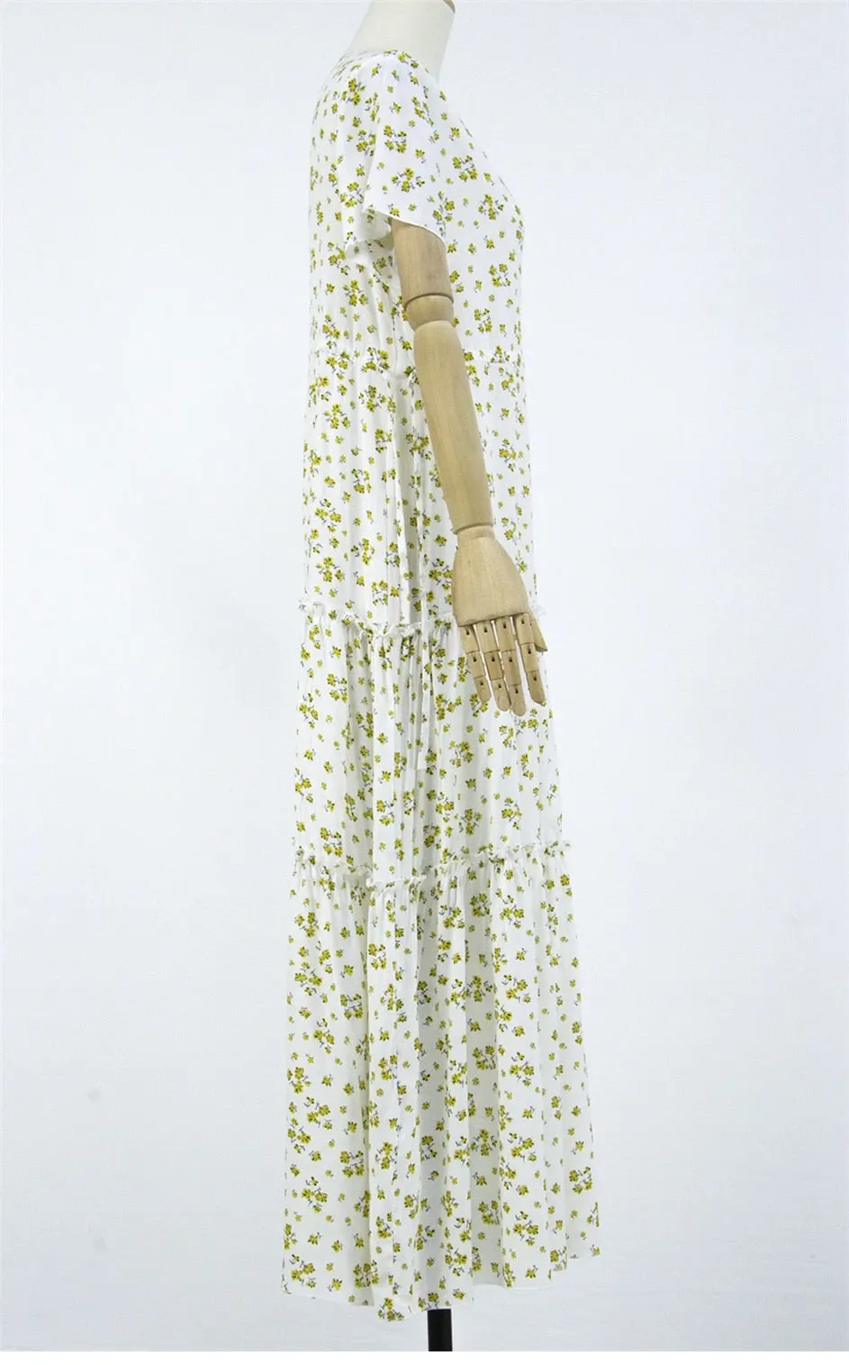 Boho Maxi Dress, Sundress, Serenity in White