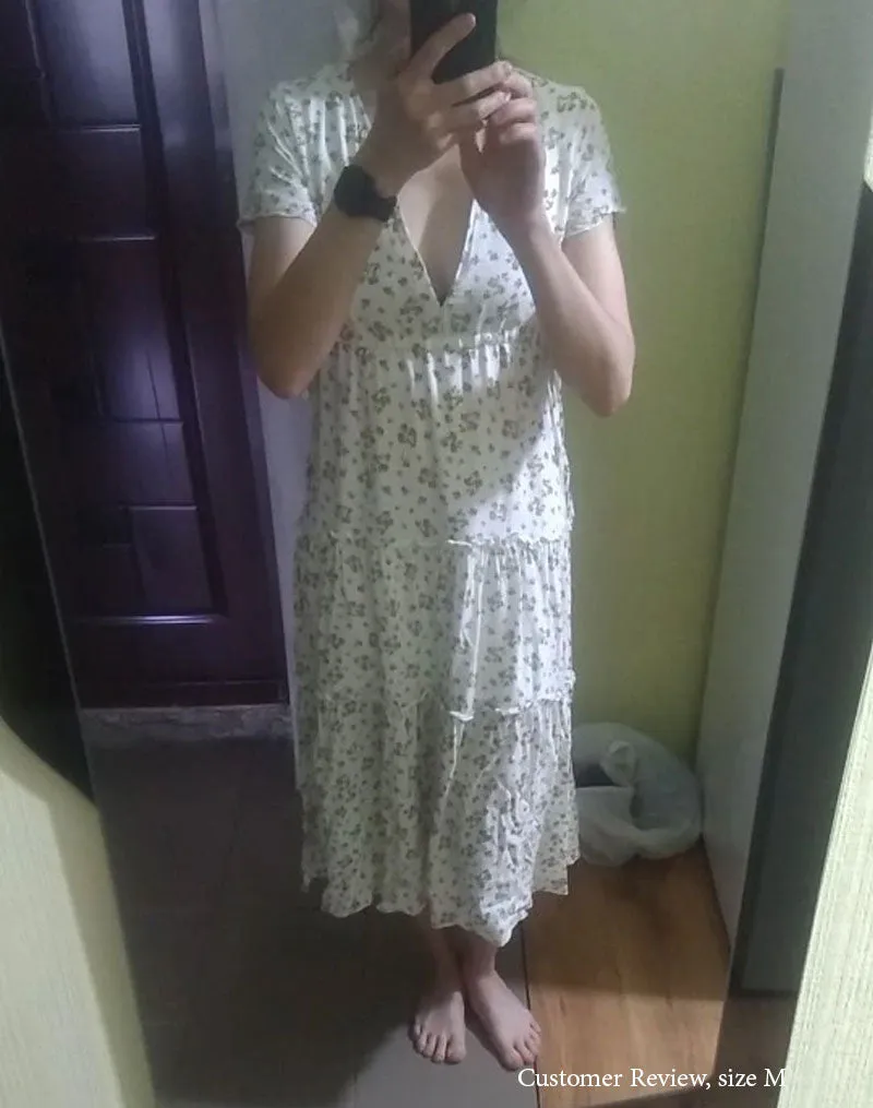 Boho Maxi Dress, Sundress, Serenity in White