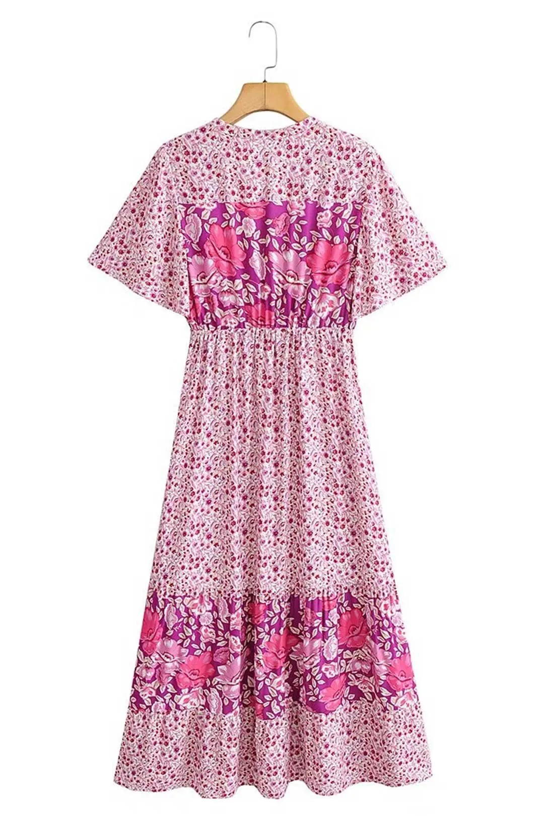 Boho Maxi Dress - Sundress - Sierra Cherry - Bohemian Style - Flowy Summer Dress - Vibrant Print