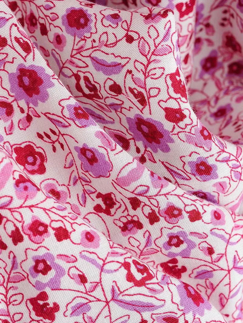 Boho Maxi Dress - Sundress - Sierra Cherry - Bohemian Style - Flowy Summer Dress - Vibrant Print