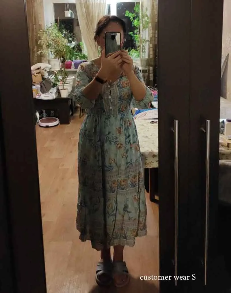 Boho Midi Dress, Sundress, Viola in Pink Rose