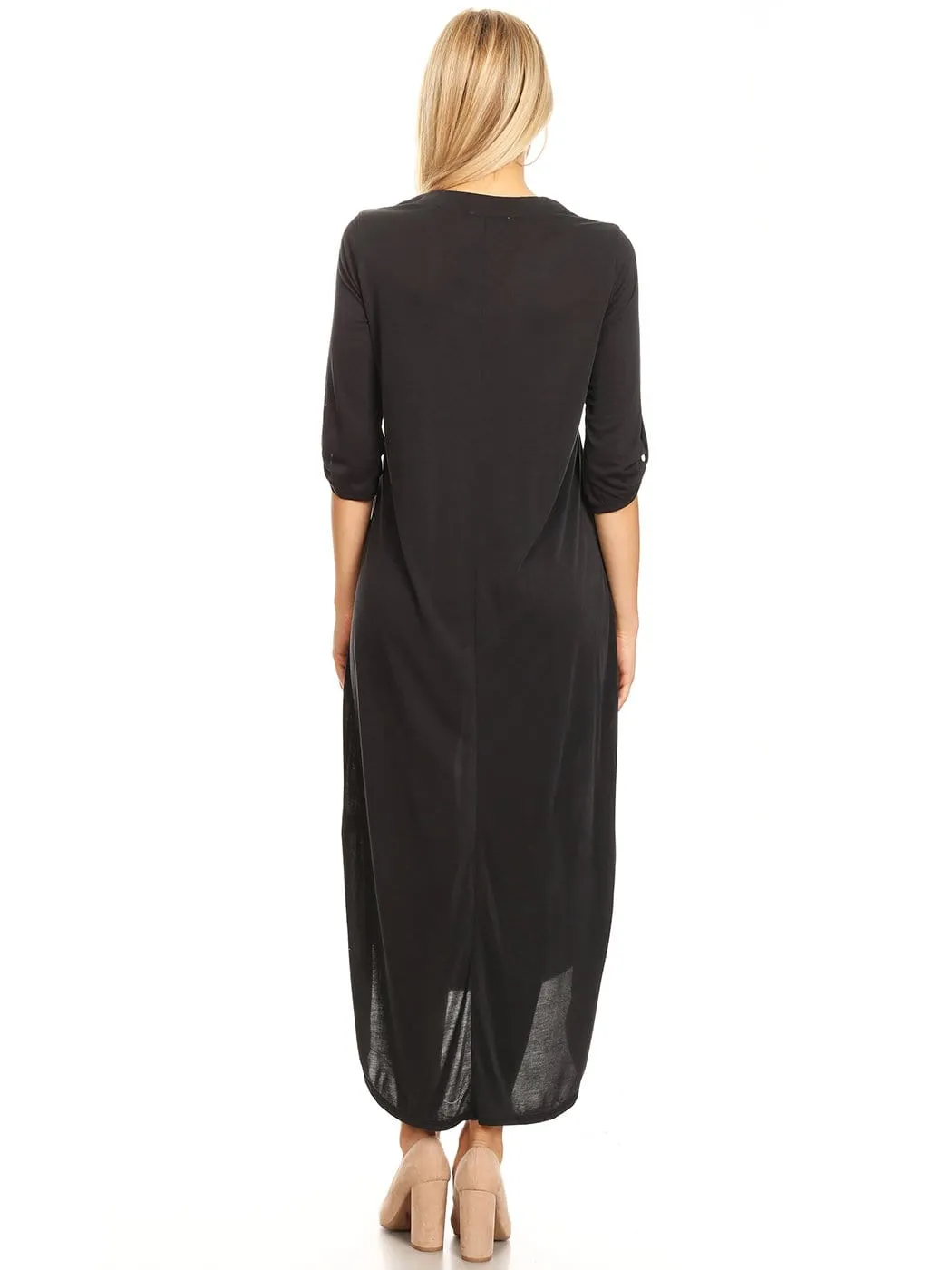Casual Long V-Neck Maxi Dress