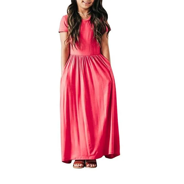 Casual Sundress Outfits Maxi Dress With Pocket