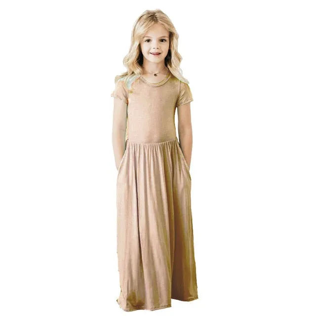 Casual Sundress Outfits Maxi Dress With Pocket