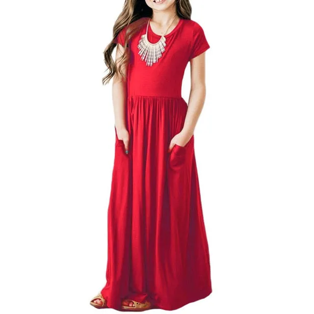 Casual Sundress Outfits Maxi Dress With Pocket