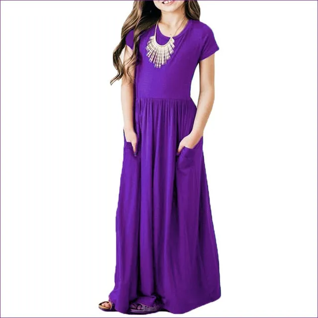 Casual Sundress Outfits Maxi Dress With Pocket
