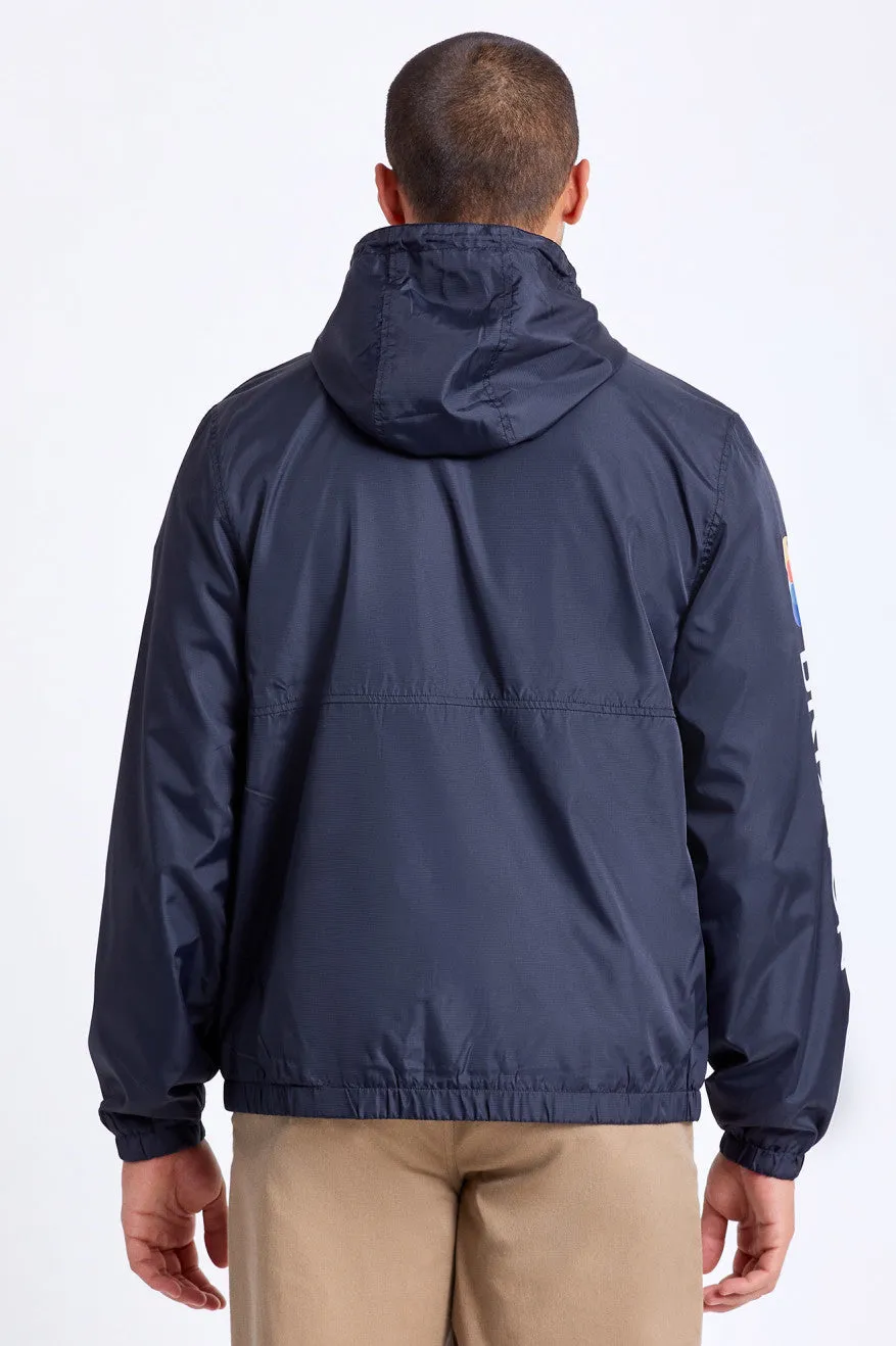 Claxton Alton Lightweight Zip Hood Jacket - Black/White