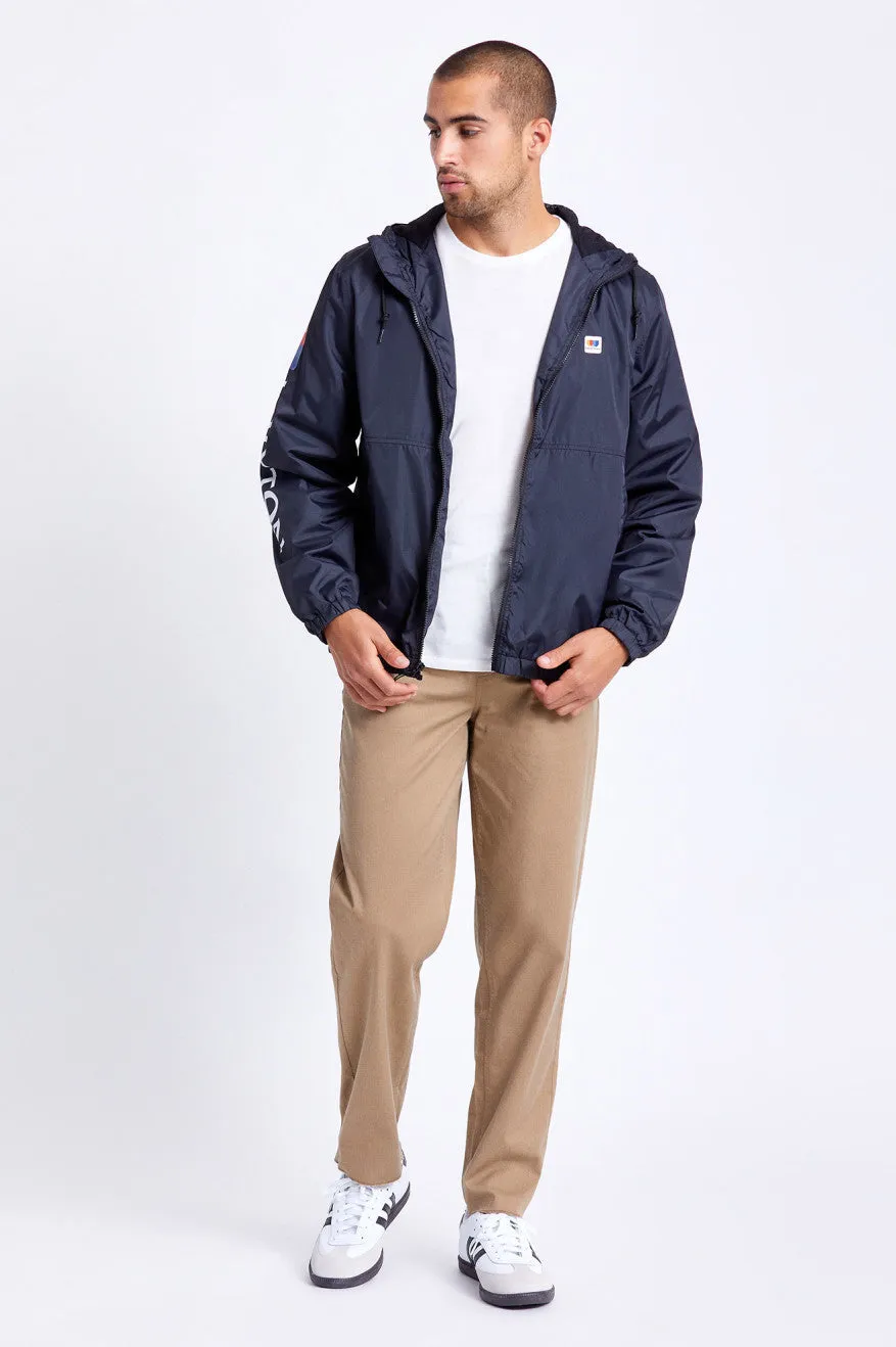 Claxton Alton Lightweight Zip Hood Jacket - Black/White
