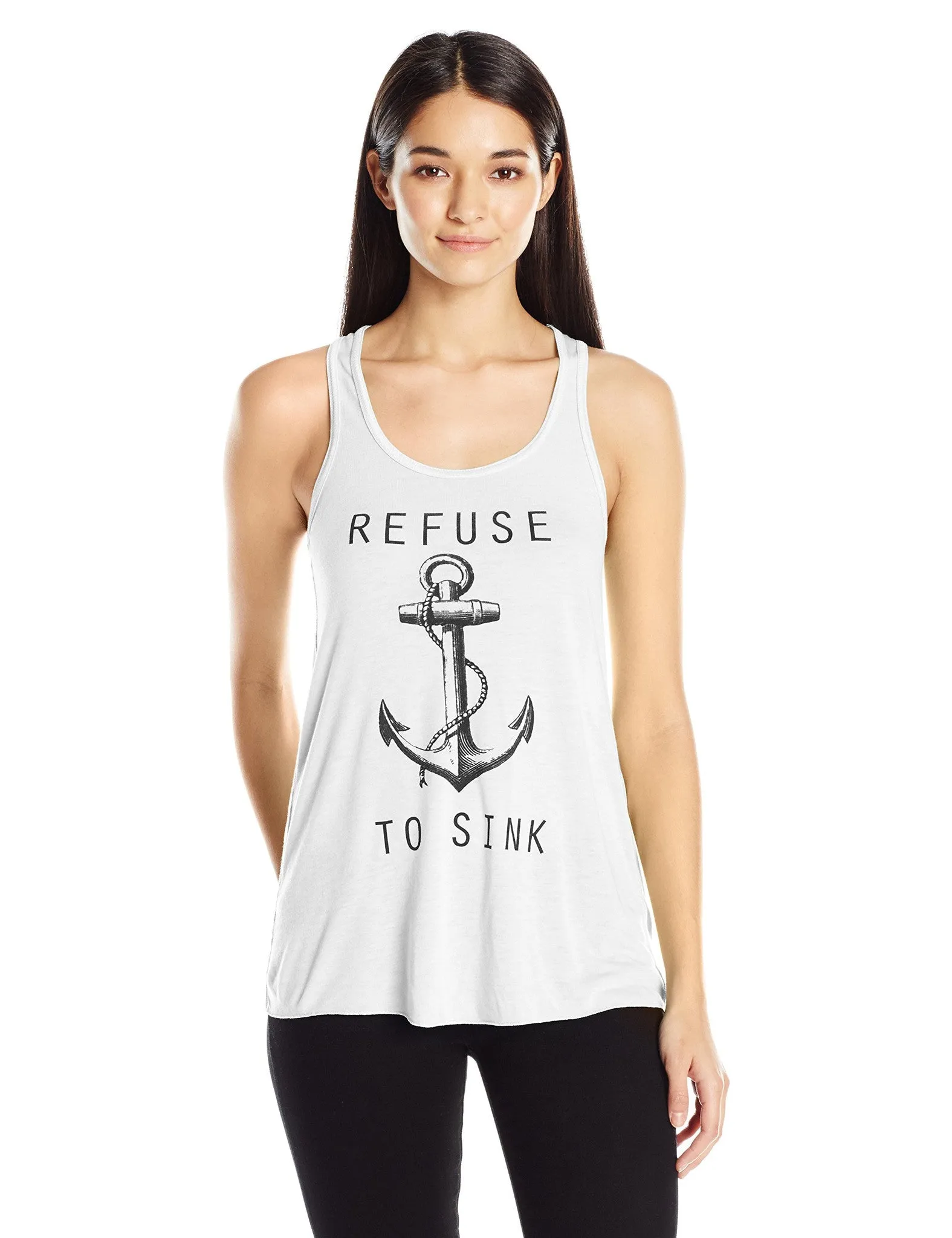 Clementine Women's Refuse to Sink Printed Flowy Racerback Tank