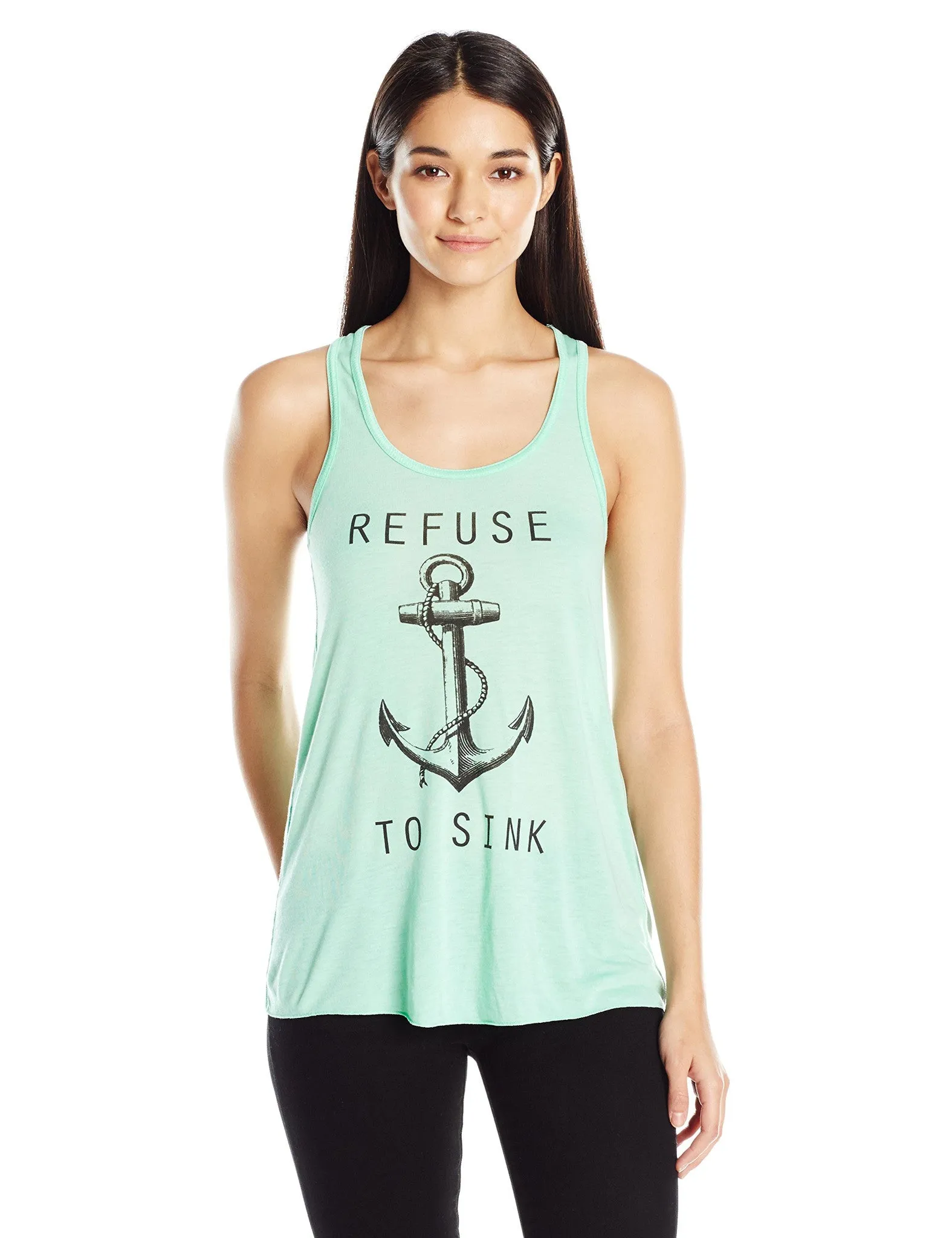 Clementine Women's Refuse to Sink Printed Flowy Racerback Tank