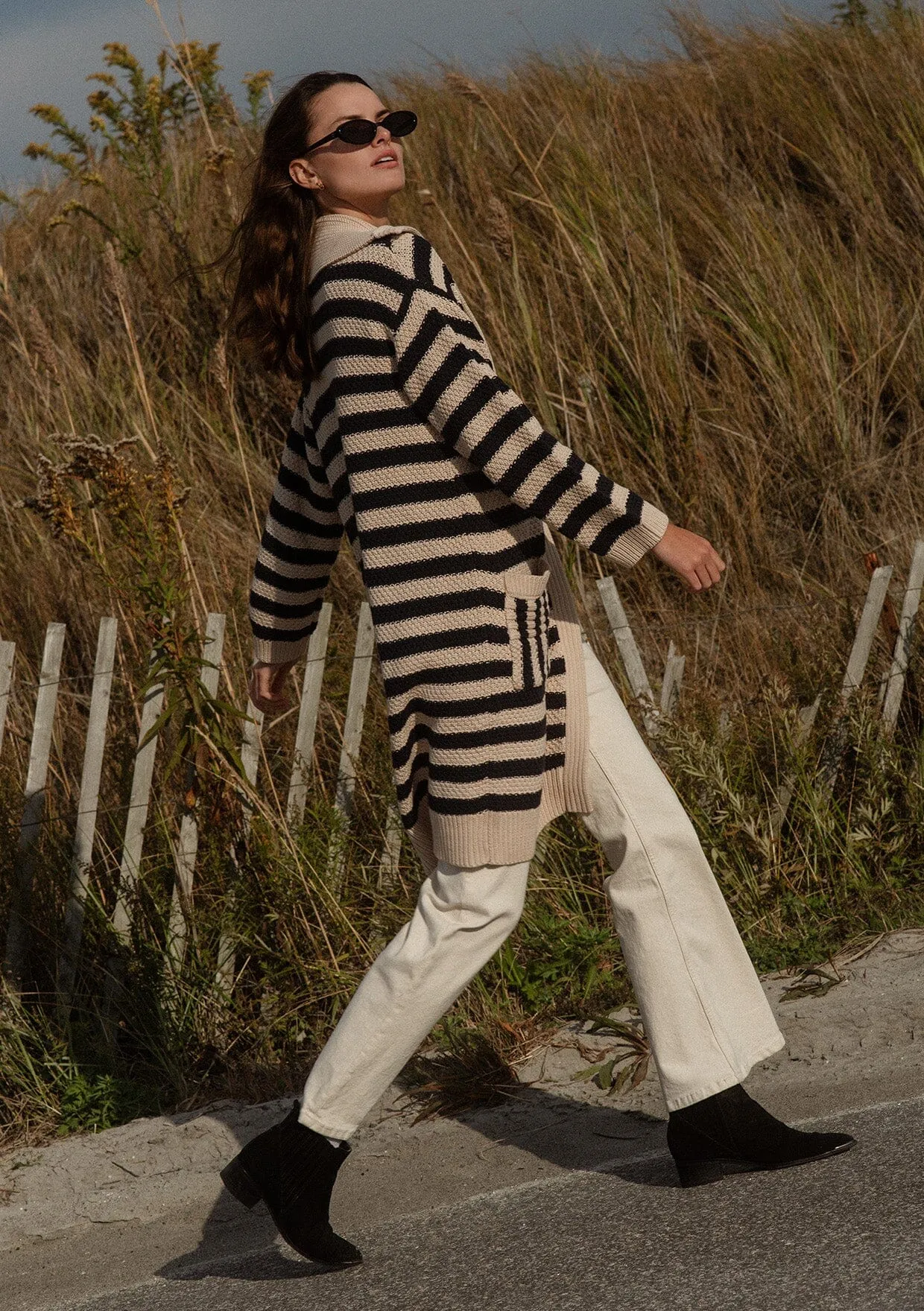 Coastal Striped Cardigan