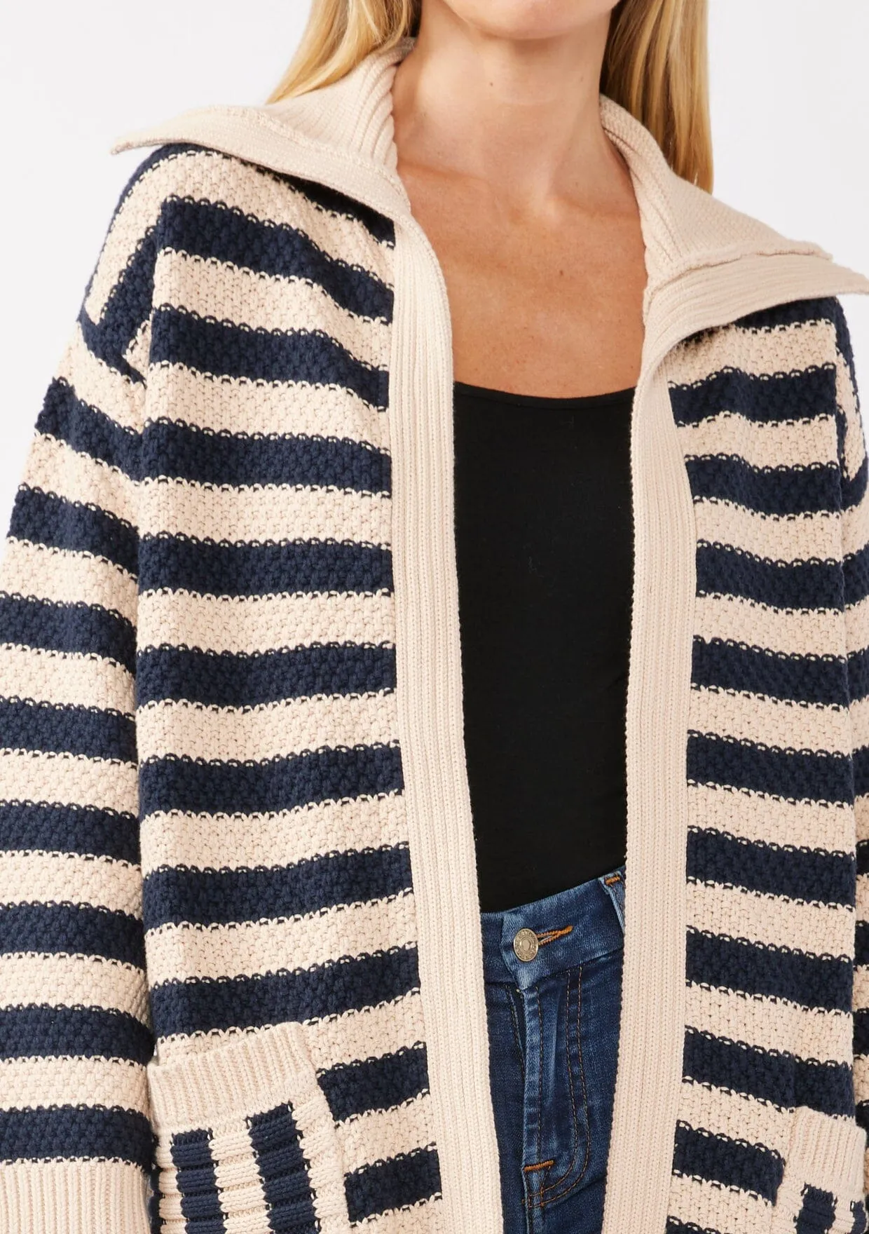 Coastal Striped Cardigan