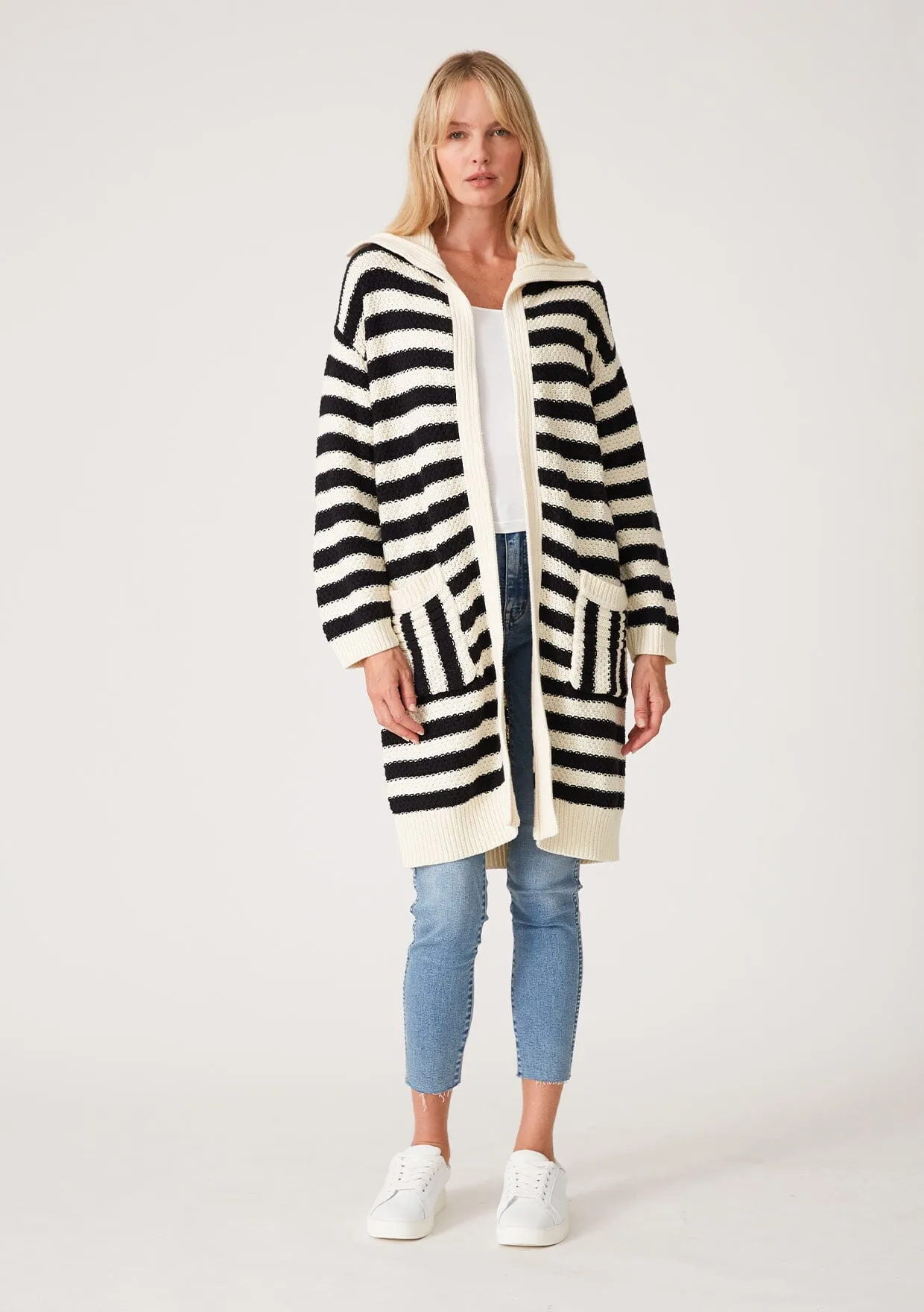 Coastal Striped Cardigan